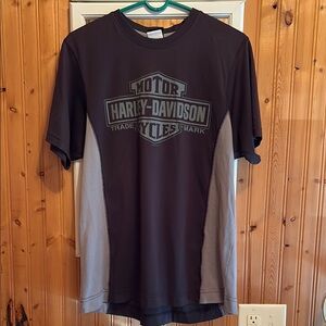 Harley-Davidson Black and Gray Short Sleeve Tee Casual